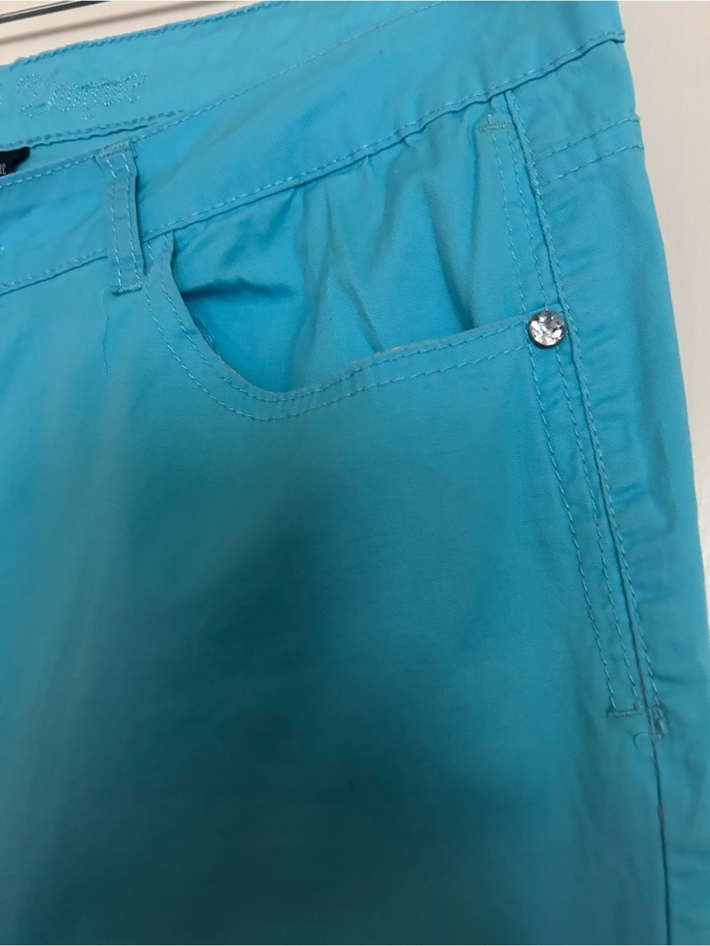 Crystal Vogue Turquoise Blue Pants Womens Sz 11 - Picture 5 of 16